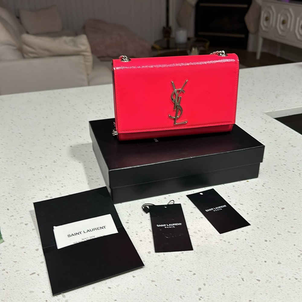 Saint Laurent Small Monogram Kate Bag Pink